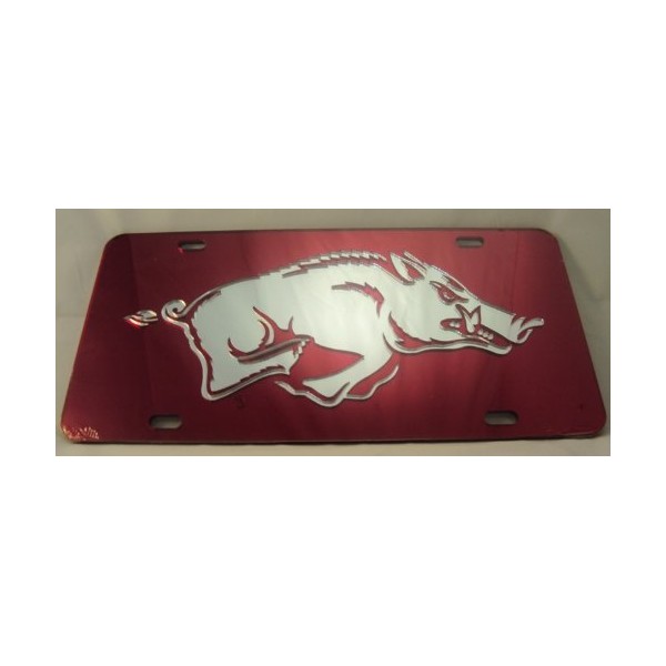Craftique Arkansas Running Hog Laser Cut Tag Red