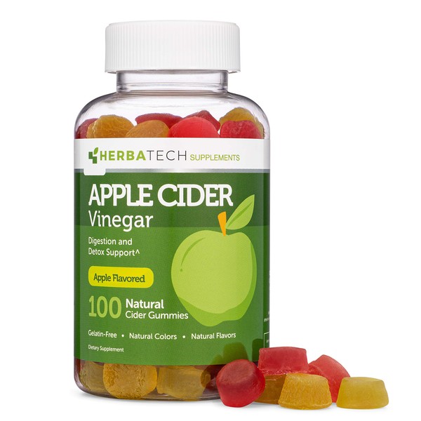 Apple Cider Vinegar Gummies (Keto Friendly) with Mother (100 Gummies, Extra Large Bottle) for Digestion and Detox, Enhanced with Ginger Dry Extract (Chewable, Made in The USA, Gluten Free)