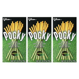 [ 3 Packs ] Glico Pocky Matcha Green Tea 70g x 3 Biscuit Stick