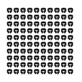 100 x Pigeon Legs Rings 0.51 x 0.47 x 0.20 Inches 8mm Foot Ring for Pigeons Identification and Pigeon Marking (Black)