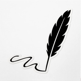 Decal Stickers Of Feather Quill Pen Signing Signature Premium Indoor (No Waterproof) Vinyl Decal Stickers For Laptop Phone Accessory Helmet Car Window Mug Tuber Cup Door Wall De ANDVER3876180BL110422