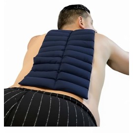 Compresa Caliente Terapéutica | Almohadilla de Semillas y Plantas Medicinales para Cuello, Espalda y Hombros | Alivio Muscular Profesional | Compresa Mediana (Azul Marino)