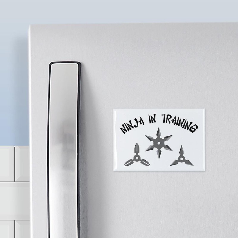 CafePress Ninja Training Magnets Rectangle Magnet, 3"x2" Refrigerator Magnet