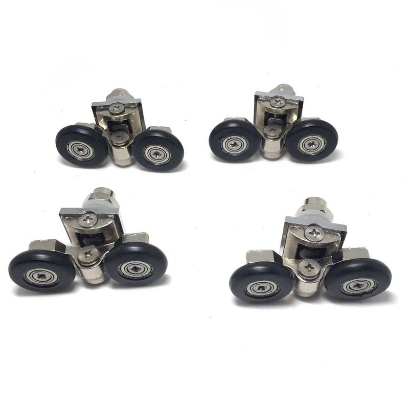 Set of 4 New Adjustable Shower Door Rollers 25mm