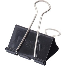 MAUL original mauly Klemmer (6 Stück) 51 mm | Befestigung mit 28 mm zum Klemmen von bis zu 280 Blatt Papier | vielseitig einsetzbar im Büro, als Küchen Gadgets und im Haushalt | Schwarz