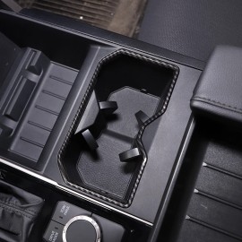 Ynei ABS Carbon Fiber Center Cup Holder Bezel Cover Trim Fits Tundra SR SR5 2022-2025