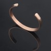 WUSUANED Hair Tie Bracelet Stainless Steel Grooved Cuff Bangle Gift
