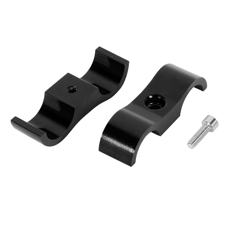 X AUTOHAUX 4pcs Black AN6 14mm Hose Separator Clamp Adapter