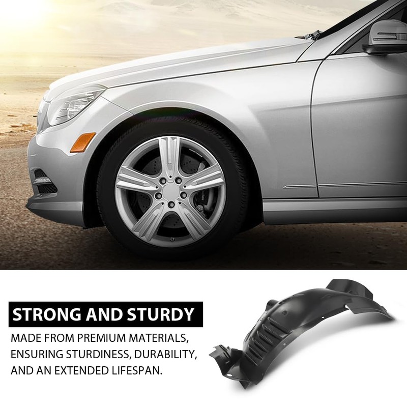 LQI Front Left Driver Side Fender Liner Compatible with Benz