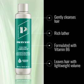 PRAVANA Volume Vibrance Shampoo | Adds Lightweight Volume, Lift & Fullness | For Fine, Color-Treated Hair | Strengthens, Thickens & Reduces Breakage | Chromasilk Enhances Shine & Protection | 10 Fl Oz