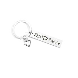 Youery Dad Gift, Father's Day Gift, Birthday Gift for Dad, Keyring Dad, Best Dad Gifts, Gifts for Dad from Daughter Son Gift Christmas, silver