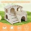 Highland Farms Select Hamster House,Tiny House with Slide House, Double-Decker
