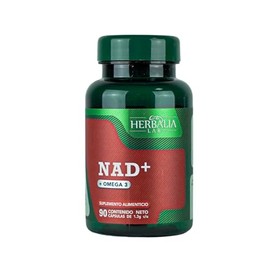 NAD + Omega 3 - NAD Puro 500mg - Coenzima Premium de Alta Biodisponibilidad - Fórmula Avanzada - Longevity Support - 90 Cápsulas Herbalia Lab