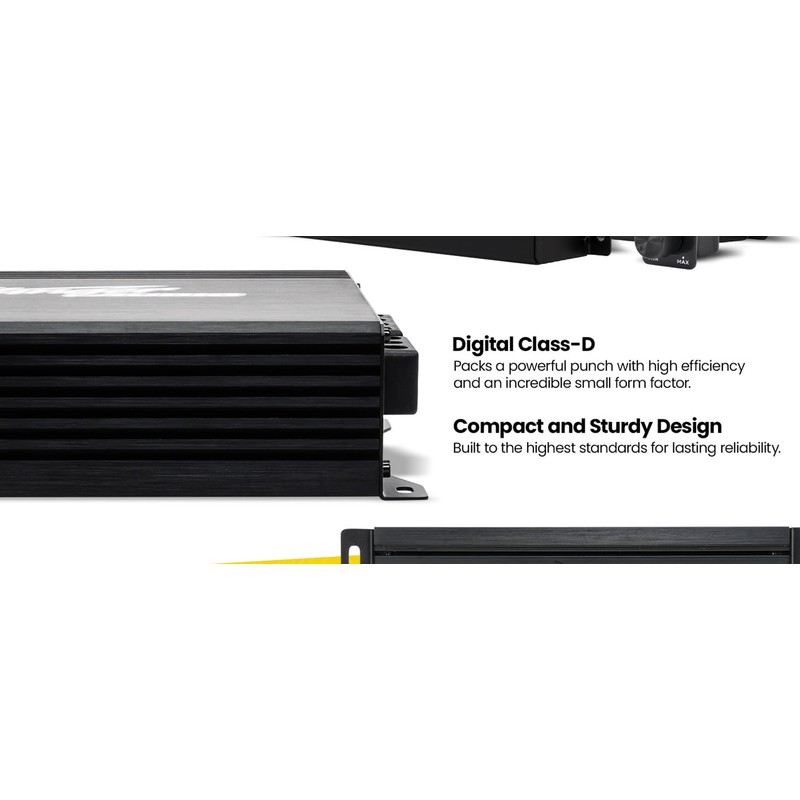 Stinger Audio MT-600.4 1000 Watt RMS Compact 4-Channel Car Audio