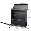 Parrency Metal Mailbox Wall Mount, Locking Mailbox with Key Lock,