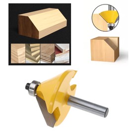 The Lord of the Tools 45 Degree Chamfer Edge Cutter with 8 mm Shank Chamfer Cutter Groove Cutter Wood Cutting Tool with Ball Bearing