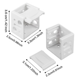12 Pcs 1 Inch Blind Brackets Mini Blind Brackets Blinds Box Mounting Bracket Window Blind Brackets for Headrail Holder