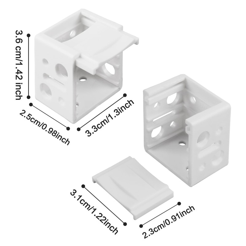 12 Pcs 1 Inch Blind Brackets Mini Blind Brackets Blinds