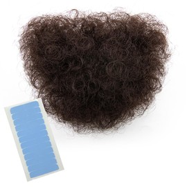 puheca Fake Private Handmade Body Hair Invisible Realistic Full Lace Bikini Corporal Hairs Fake Chest Hairs Fake Mustache (Red-Brown)