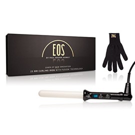 Paul Brown Hawaii EOS Curling Wand; Premium Hair Clipless Curler for Thin and Thick Hair - Silky Smooth, Radiant and Frizz Free Curls; Salon Quality Styling Tool 25mm