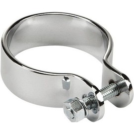 Highway Hawk Chrome Universal Motorcycle/Trike Exhaust O-Clamp (54mm (2" Pipes))