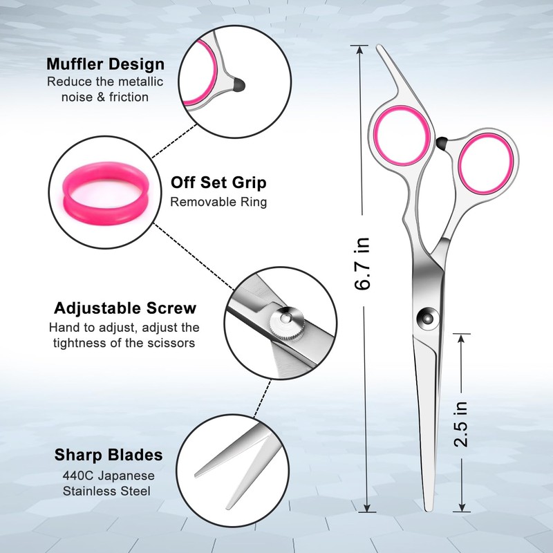 Sirabe 9 PCS Hair Cutting Scissors Thinning Shears Kit, Professional