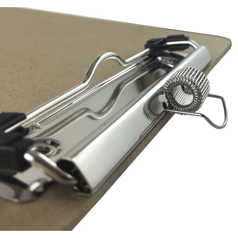 Pen Holder Clipboard, Letter Size, Low Profile Clip, Hardboard Single