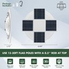 Aurolit Flag Pole Light Solar Powered, 1400 Lumen Lucky 4-Leaf