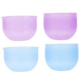 Outanaya 2sets Hair Dye Tool Easy One-Handed Mixing Cup Pp Material Red Color 2pcs*2 Random Color