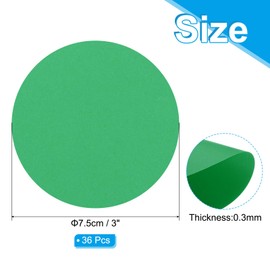 PATIKIL 3inch Circle Card Stock, 36Pcs Round Shape Cutouts Paper Thick Cardstock Coaster for DIY Craft Projects Classroom Bulletin Board Decor, Dark Green