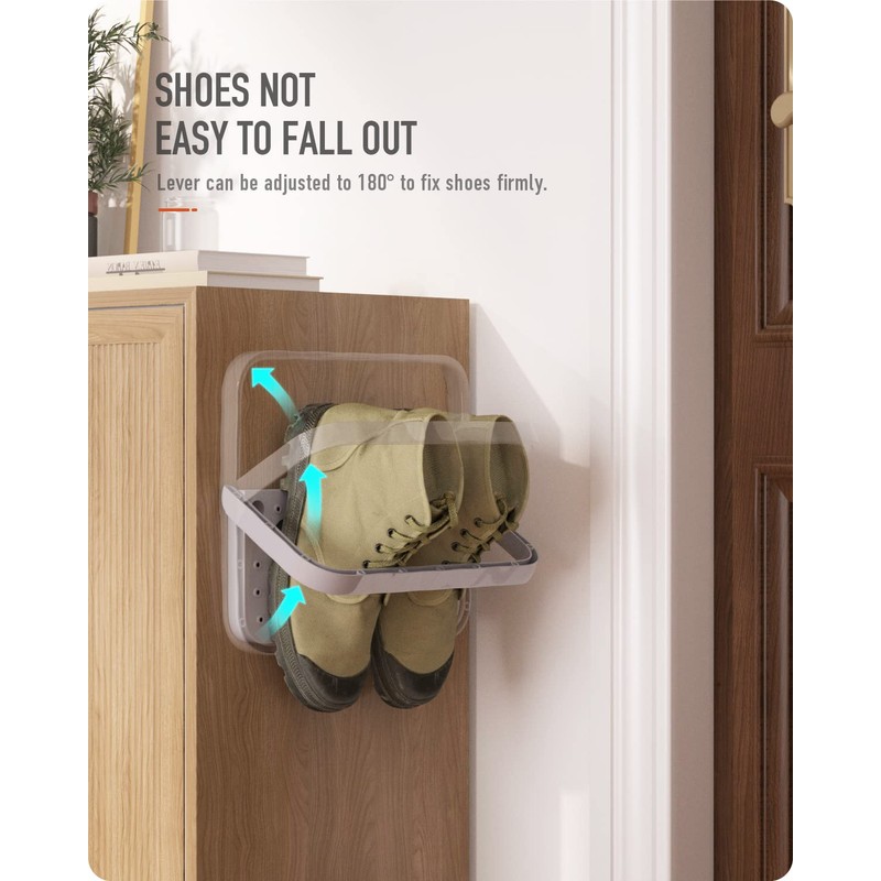 Baffect Hanging Organizer 4 Pieces - Foldable Wall Mounted Rack