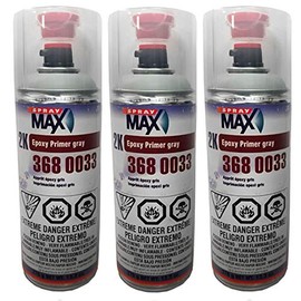 SprayMax 3680033, 2K Epoxy Rust-Cure Primer, Gray, Aerosol (3)