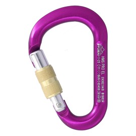 STUBAI HMS Carabiner with Screw Cap, Screw Carabiner for Climbing, Climbing Carabiner, Safety Carabiner for Mountaineering, Purple