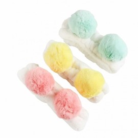 Cute Teddy Bear Microfiber Face Wash Headband for Women Teddy Bear Face Wash Headband - Random 3ea
