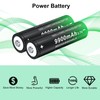PAOWANG 18650 Rechargeable Battery 3.7V Lithium Batteries 9900mAh Button Top