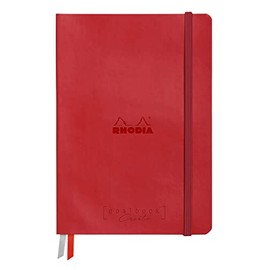 Clairefontaine Rhodia Rhodiarama 194160C Goalbook Creation DIN A5 with Hard Cover 50 Sheets Lavis Technique White Blank 200 g with Elastic Closure 1 Piece Clapping Red