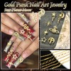 BELICEY 3D Gold Nail Charms Assorted Star Saturn Planet Charms