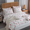 TISPLR Floral Comforter Set King Soft Bedding Comforter Set 3