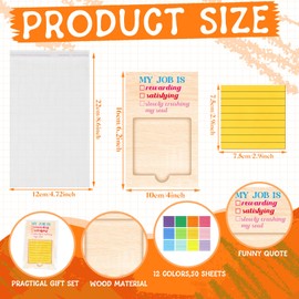 Motipuns 72 Pcs Funny Employee Appreciation Gifts Bulk Sticky Note Pad Holder Christmas Funny Gifts Sticky Note Dispensers Holder with Sticky Notes Gifts for Nurse Teacher Employee Staff Coworker