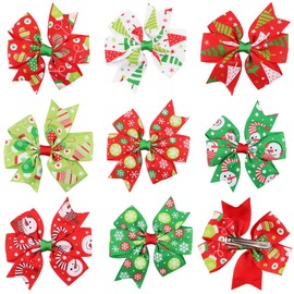 CO B 1 Set of 8 Christmas Hair Accessories Set Christmas Decorations Hair Clips Suitable