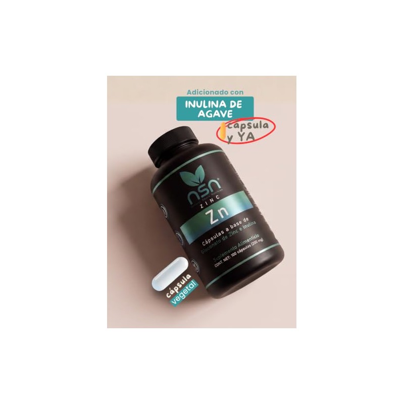 Zinc | Gluconato de Zinc | Con Inulina y Prebióticos