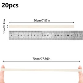 Xingrun Gummibänder 20 Stück Weiß Große Elastische Gummiringe 20 * 1cm Breit Rubber Band Gummiband, Gummi Spannband Mülleimer Bänder für Büro, Zuhause, Schulbedarf