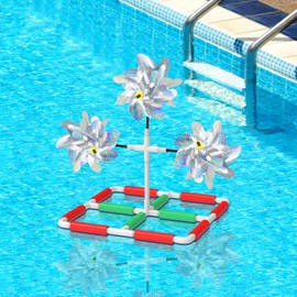 Pool Bird Deterrent, Floating Reflective Windmill Bird Scare Devices, Keep Birds/Ducks/Heron/Pigeons... Away from Your Pool, Boat, Backyard, Pool Decoration 02
