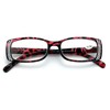 V.W.E. Women Rectangular Rhinestones Reading Glasses - Fashion Leopard Clear