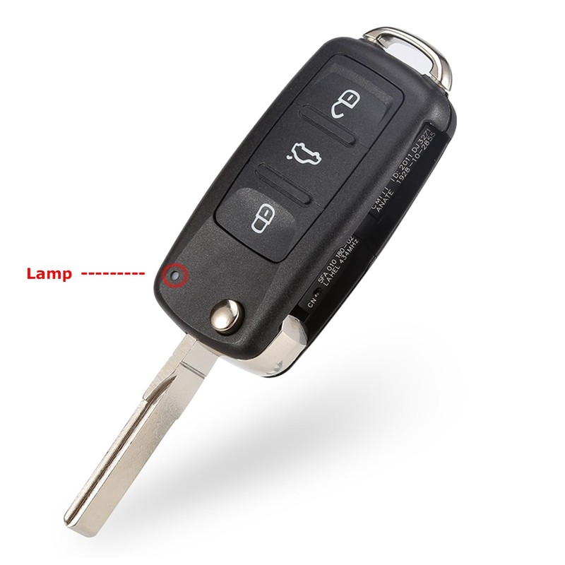 Kesiku 2pcs VW Key Shell Case for VW Polo Sharan