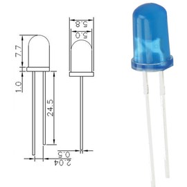 Waycreat 100 Pieces Diffused LED Diode Emitting Lights LEDs for High Intensity Super Bright Lighting Bulb Electronics Components Lamp Diodes Blue 5mm