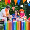 PHOGARY 3 Pack Rainbow Theme Tablecovers for Party Decoration, Disposable