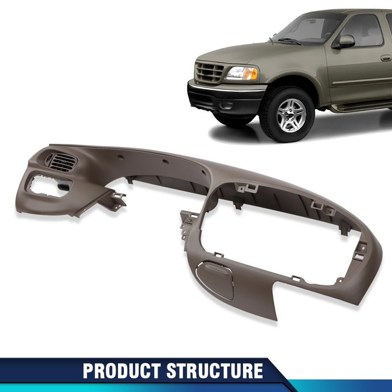 PIT66 Center Front Brown Dash Pad Bezel Cover Compatible with