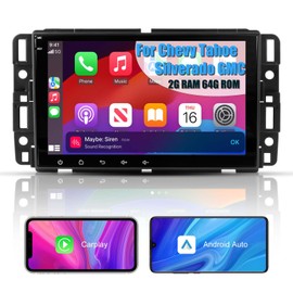 Car Radio for Chevy Silverado Impala GMC Sierra Acadia Enclave Yukon, 8" IPS Touch Screen Car Radio with GPS Wireless&Wired CarPlay/Android Auto, DSP/SWC AM FM (2+64GB)