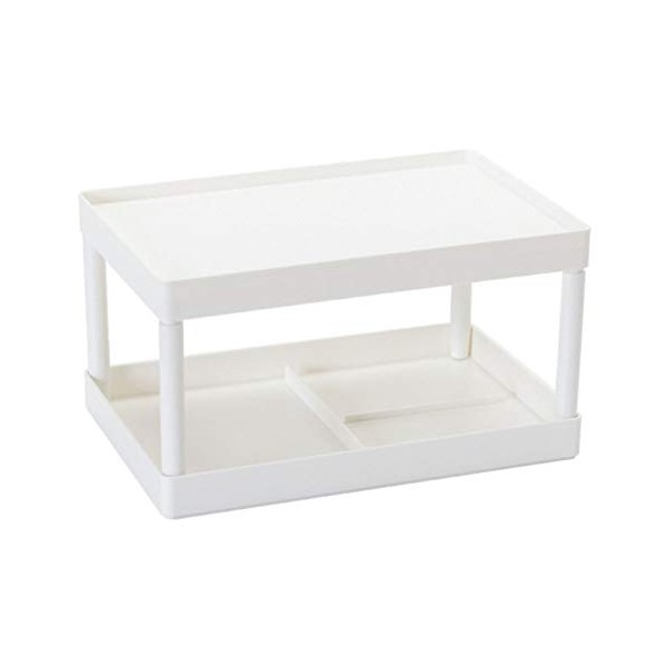 HEMOTON Desktop Storage Rack Organizer Double-Layer Cosmetic Stationery Storage Holder